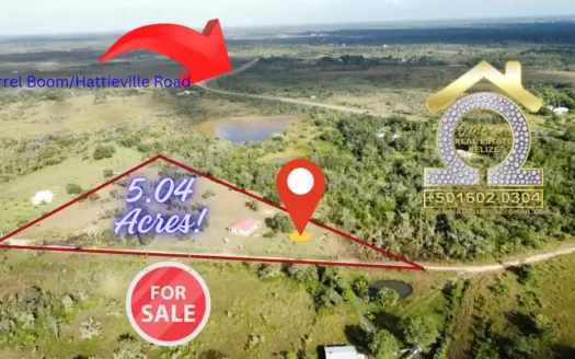 Newly built house on 5.04 acres for sale, Burrell Boom, Belize