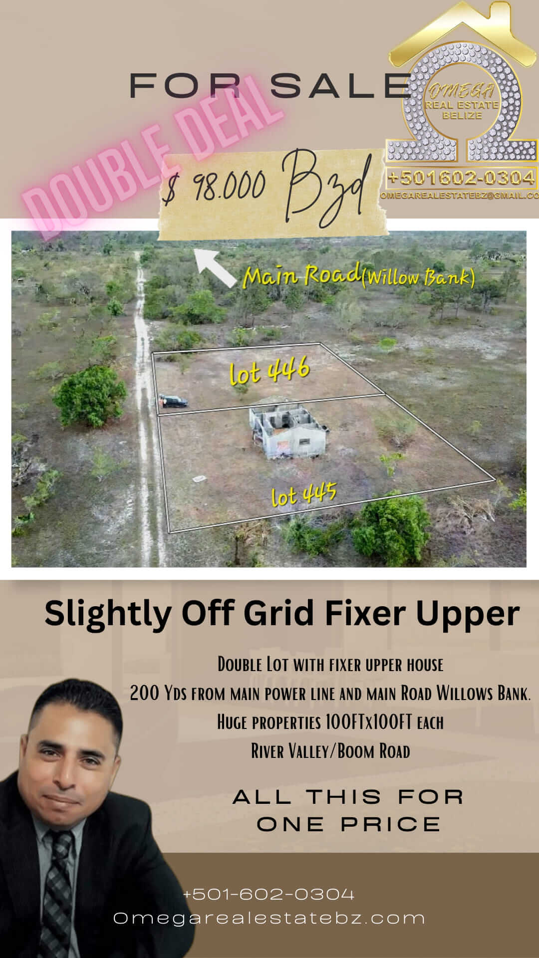 For Sale, Fixer Upper in Willows Bank, Belize