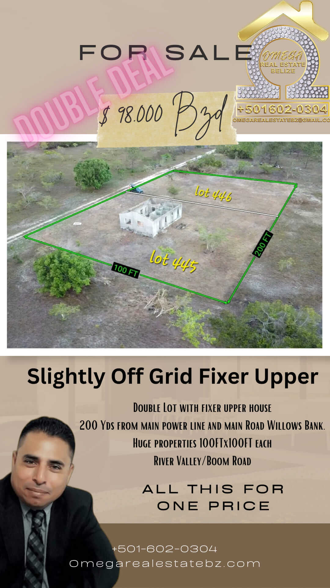 For Sale, Fixer Upper in Willows Bank, Belize
